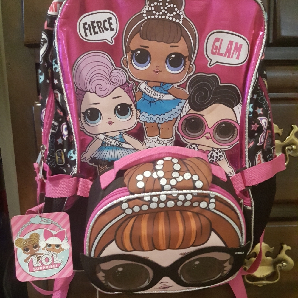 5/$25 Lol Glam Life Backpack W/Lunckbox